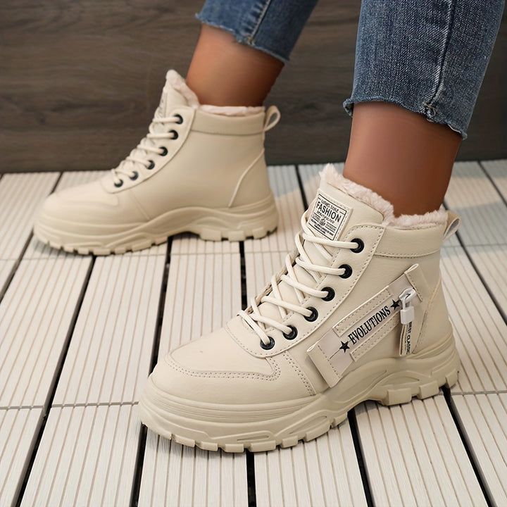 Dynastia - Casual High Top Winter Plush Gevoerde Schoen