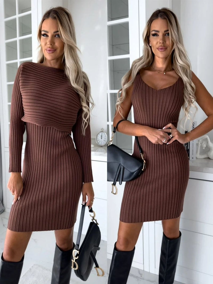 Margo - Gebreide Pullover Sweater en Cami Dress Set 🔥