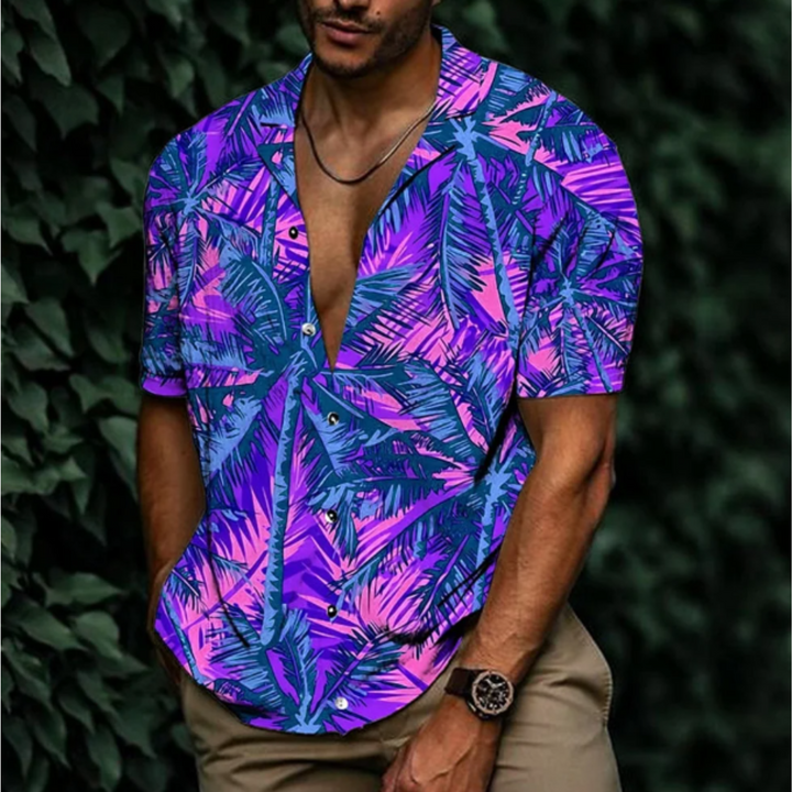 Cees - Blouse florale hawaïenne pour Homme