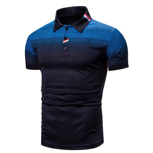 Black James Heren Polo met Korte Mouwen en Geribde Kraag