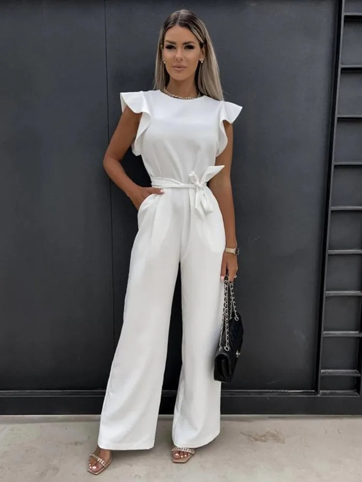 Cerys - Elegante jumpsuit met ruches en riem