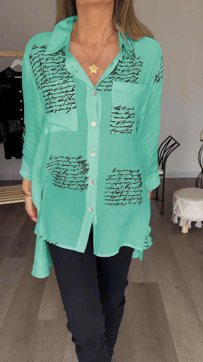Corinne™ | Comfortabel shirt met letterprint
