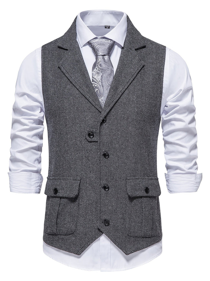 Clajay - Tweed Vest | Stijlvol heren gilet voor de feestdagen