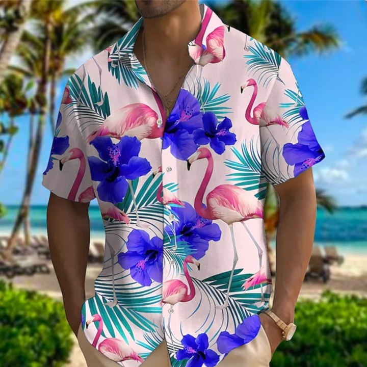 Cees - Blouse florale hawaïenne pour Homme