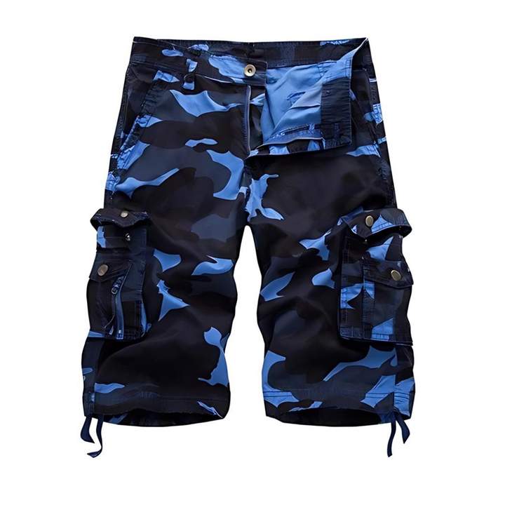 Ceddy - Short cargo d'été en coton camouflage pour hommes