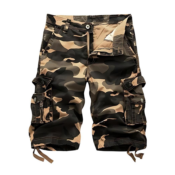 Ceddy - Short cargo d'été en coton camouflage pour hommes