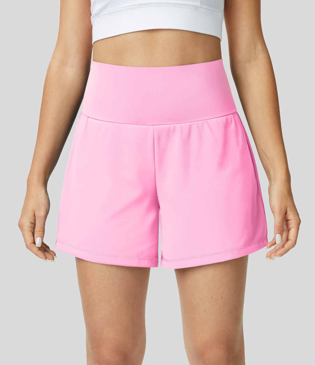 Ayla™ | 2-in-1 yogashort met hoge taille, achterzak en zijzak