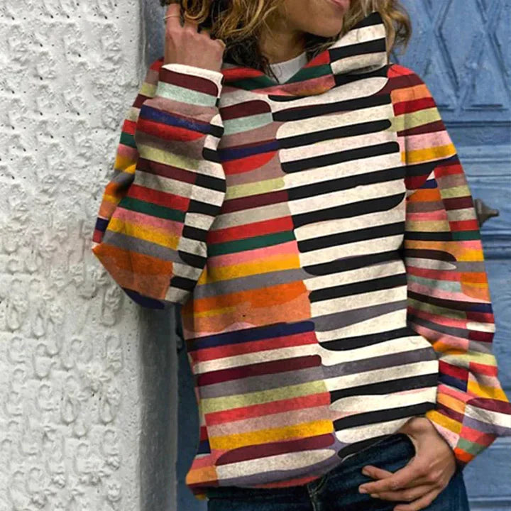 Eliana - Veelkleurig sweatshirt met capuchon