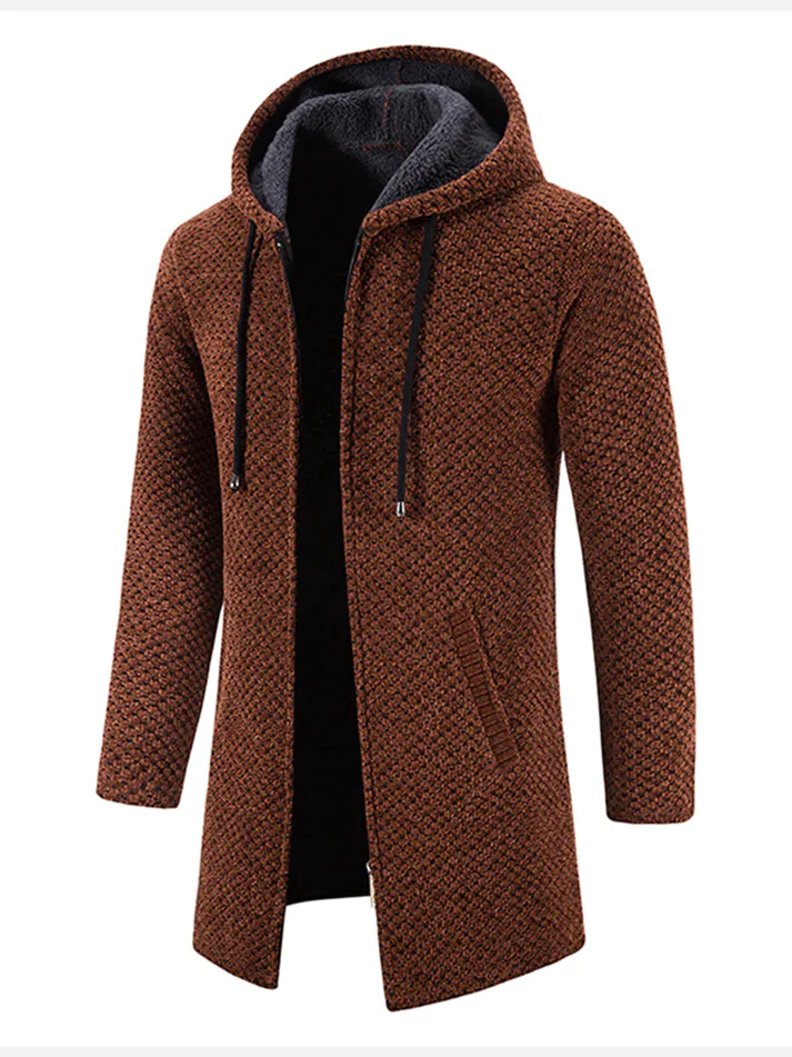 Easton | Cardigan long doublé polaire 