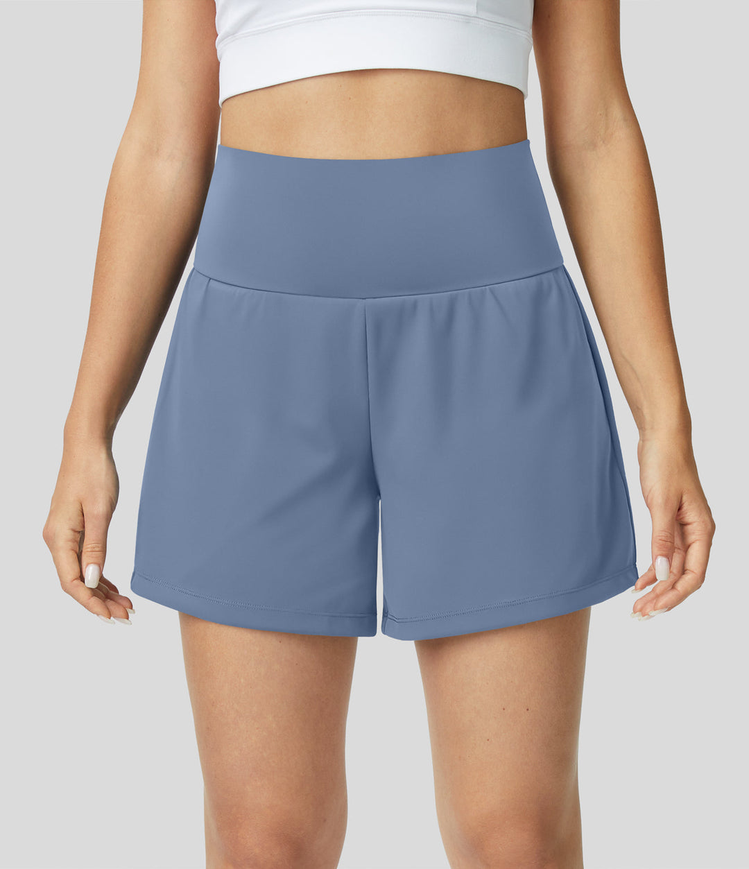 Ayla™ | 2-in-1 yogashort met hoge taille, achterzak en zijzak