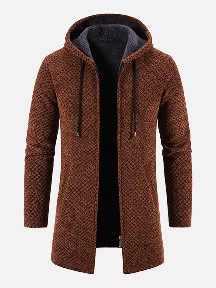 Easton | Cardigan long doublé polaire 