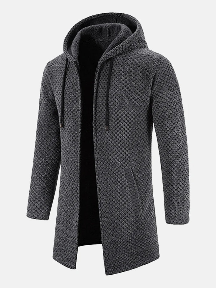 Easton | Cardigan long doublé polaire 