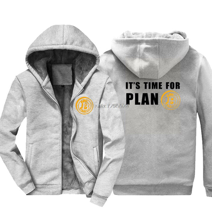 Art - Bitcoin Hoodie | It's Time For Plan B - Warme & Zachte Herfst en Winterhoodie