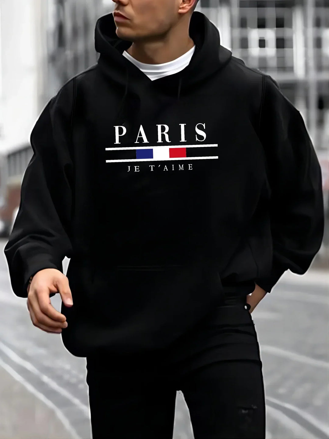 Isaac - Sweat à capuche polaire homme Paris 