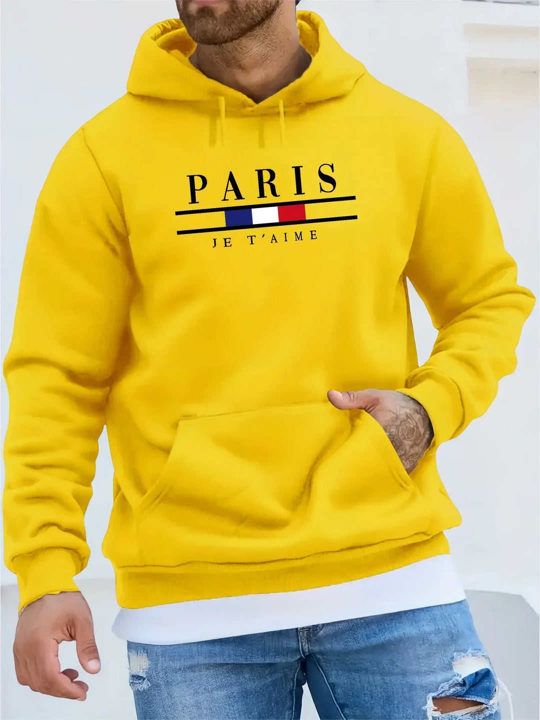 Isaac - Sweat à capuche polaire homme Paris 