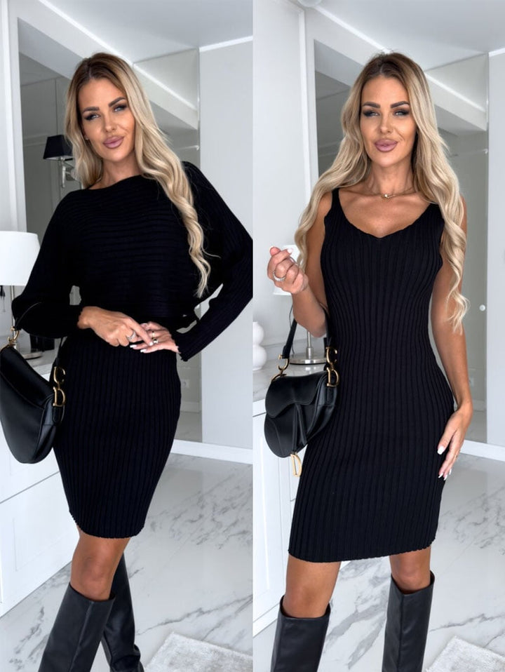 Margo - Gebreide Pullover Sweater en Cami Dress Set 🔥