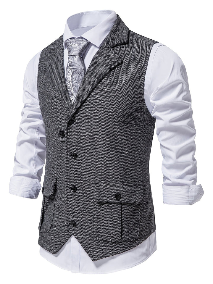 Clajay - Tweed Vest | Stijlvol heren gilet voor de feestdagen