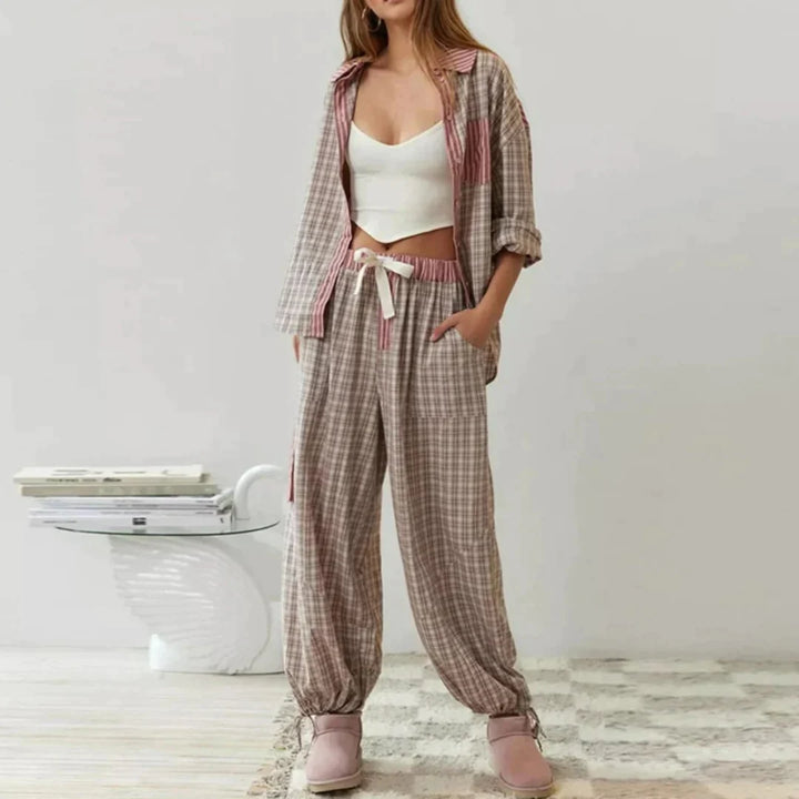 Callie™️ Pyjama à carreaux pour femme