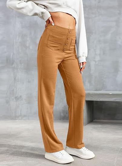 Frankie - Pantalon décontracté taille haute élastique