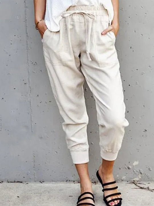 Kristina - pantalon en coton et lin