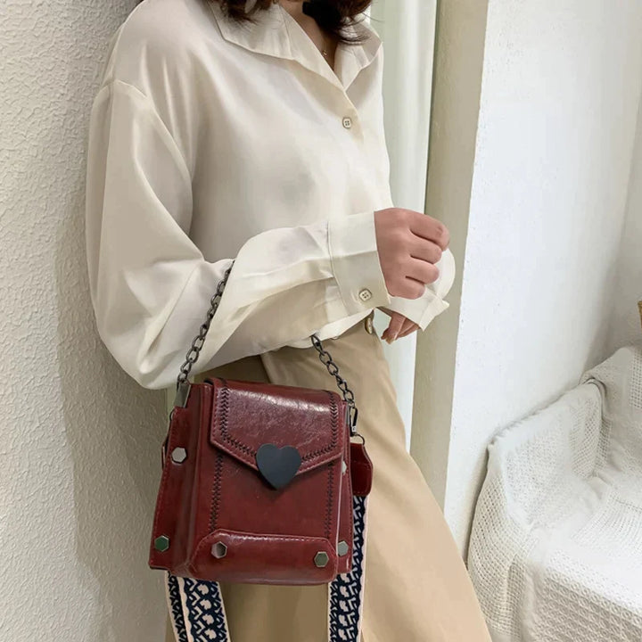 Katherine™ - Moderne kleine vierkante schoudertas met brede riem