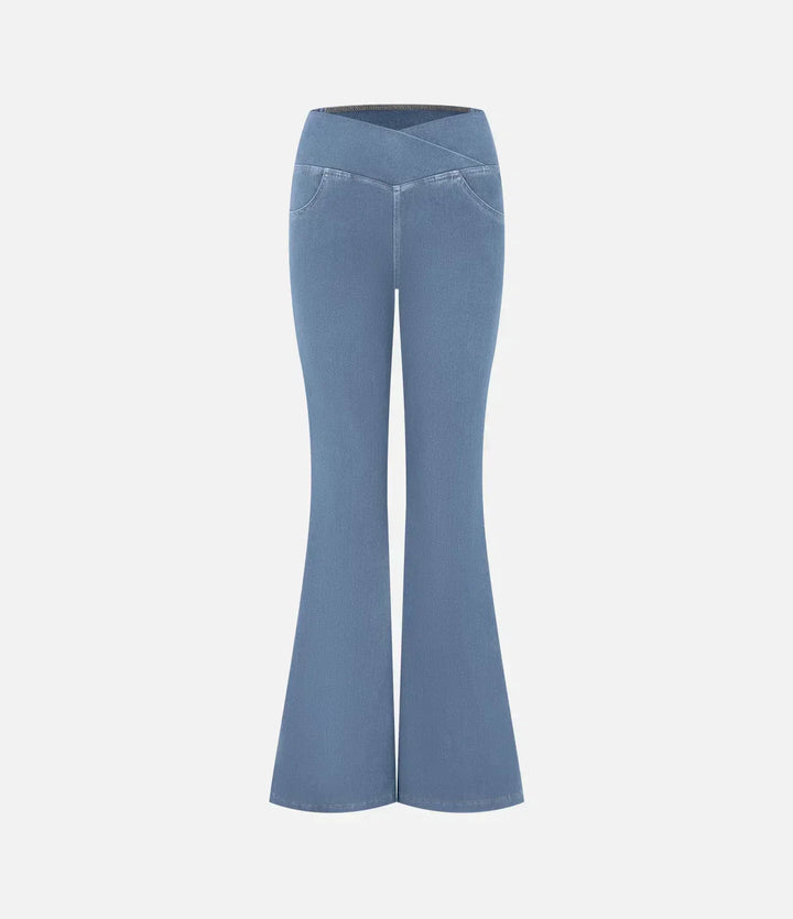 Cassia™ stretch flare jeans met hoge taille