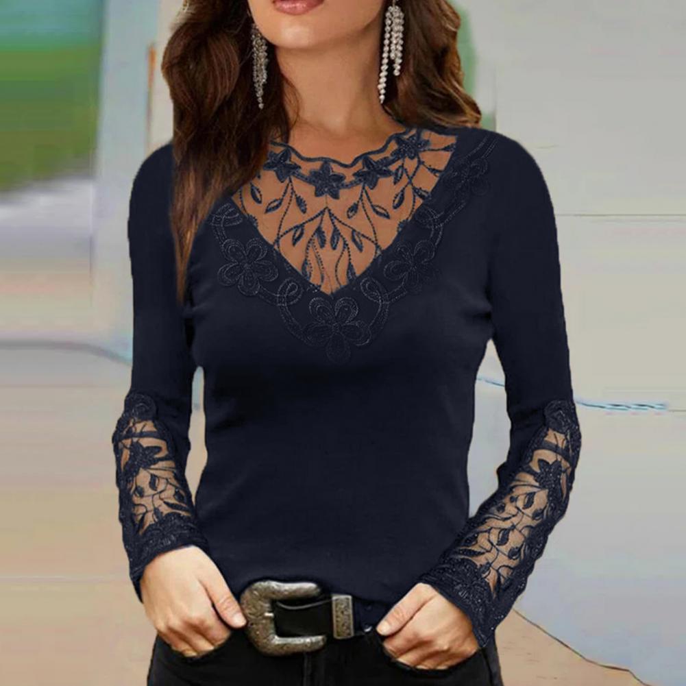 Ketty™ | V-hals Kanten blouse