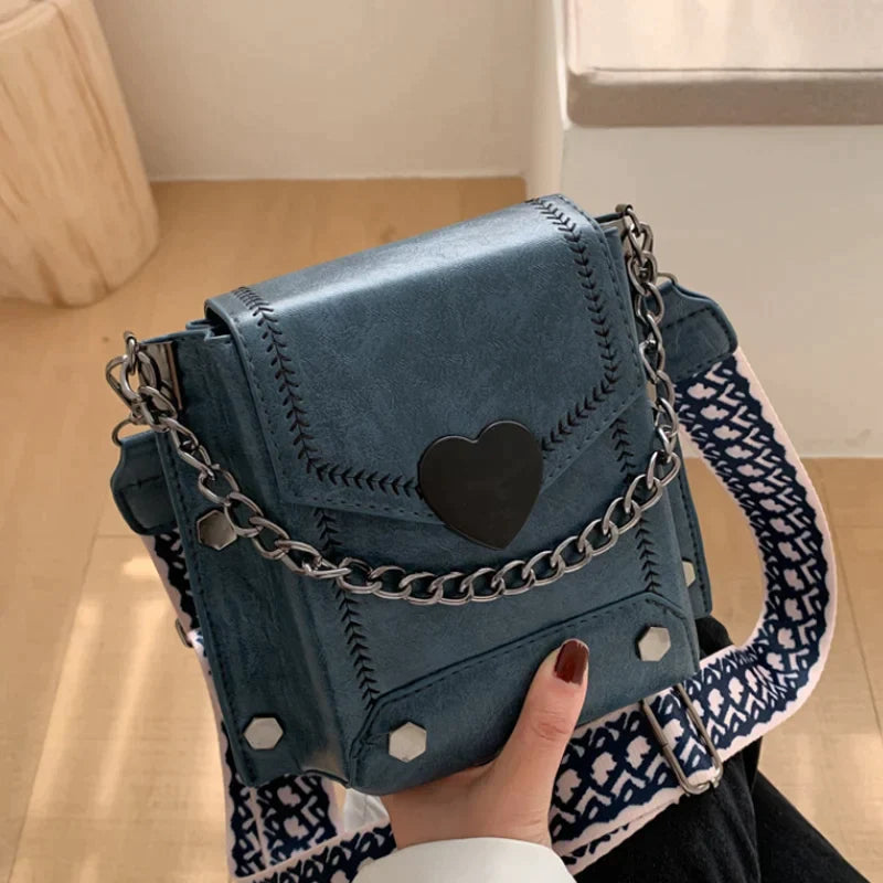 Katherine™ - Petit sac à bandoulière carré moderne avec large bandoulière