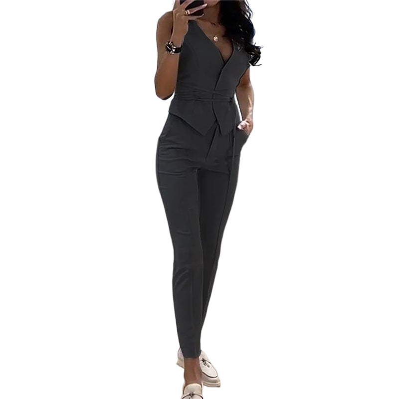 Grenat™ | Ensemble gilet et pantalon glamour 